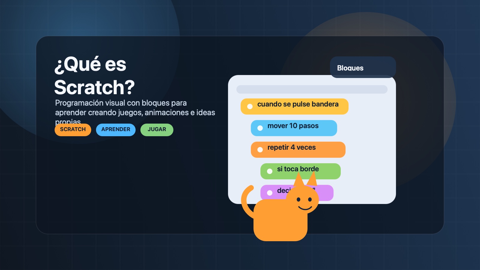 Editorial illustration about what Scratch is and what it is for